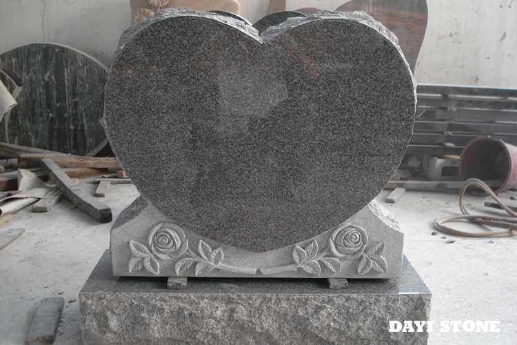 Dark Grey Granite Stone Monument-Upright Headstones
